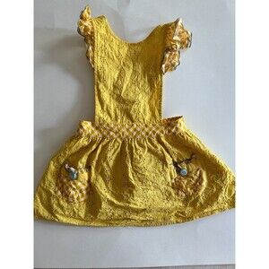 Matilda Jane Splendid Sunshine Brilliant Daydream Eyelet Pinafore Dress Size 6